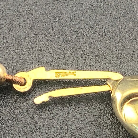 Vtg 9K Solid Gold Ball & 10mm Tigers Eye Beaded Necklace 18" - Lots of Gold - Picture 9 of 15